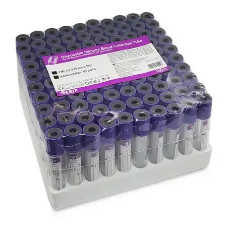 Vacutainer Hematology – K3 EDTA Purple Cap PET Serix 100 pcs 3 ml