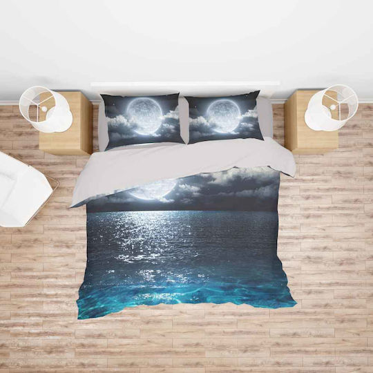Anna Riska Super-Double Set 4 Pieces 160x200+25cm Fitted Blue Anna Riska Super-Double Set 4 Pieces 160x200+25cm Fitted Blue