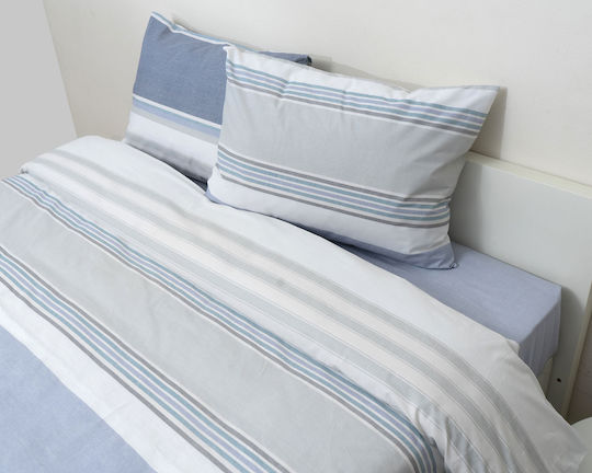 Anna Riska Single Bed Sheet Set 160x270cm Hunter Blue (3pcs)