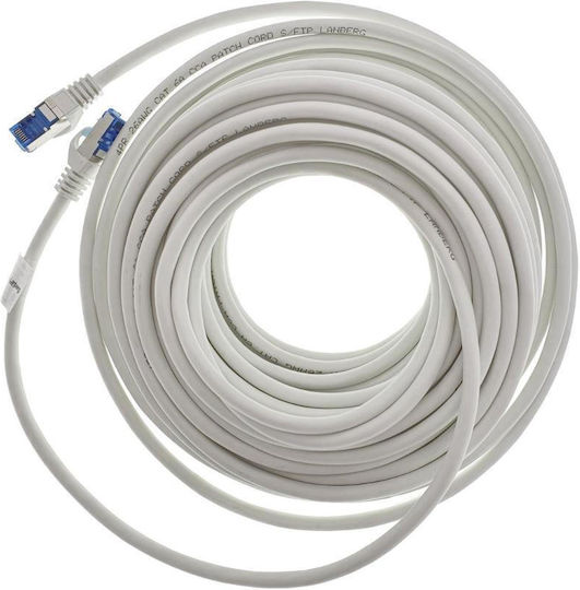 Lanberg S/FTP Cat.6a Gigabit Network Cable Ethernet 20m White