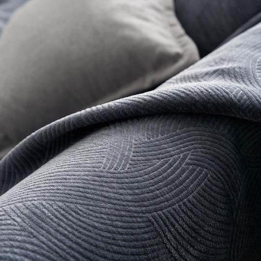 Gofis Home Nimbus Three-Seater Sofa Throw L180xW300cm Blue Grey