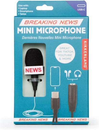 Breaking News Handheld Microphone with USB Type-C for Mobile Phones