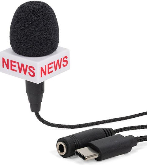 Breaking News Handheld Microphone with USB Type-C for Mobile Phones