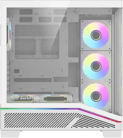 K430 Gaming Midi Tower Computer Case with Side Window White