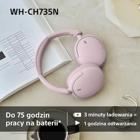 WHCH735N Ασύρματα / Ενσύρματα Over Ear Ακουστικά Μαύρα