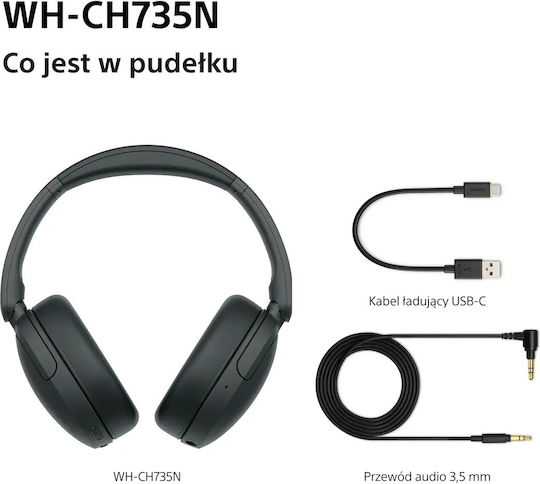 WHCH735N Ασύρματα / Ενσύρματα Over Ear Ακουστικά Μαύρα