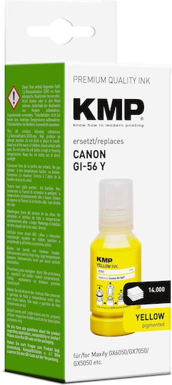 KMP Съвместимо Мастило За Принтер InkJet Canon 13435212 14000 Страници Жълто 1 Брой