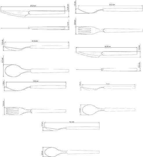 Tramontina Cutlery Set Stainless Steel 18/10 Blue 42 Pieces