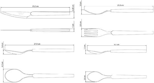 Tramontina Cutlery Set Stainless Steel 18/10 Pink 24 Pieces