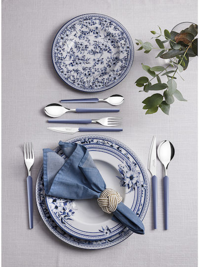 Tramontina Cutlery Set Stainless Steel 18/10 Blue 42 Pieces