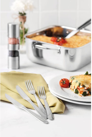 Tramontina 18/10 Stainless Steel Cutlery Set Silver 100 Pieces