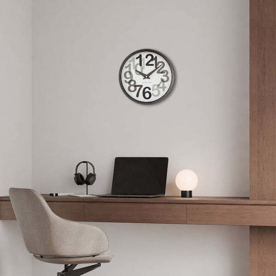 Nextime Αθόρυβο Ρολόι Τοίχου Πλαστικό Ø30cm