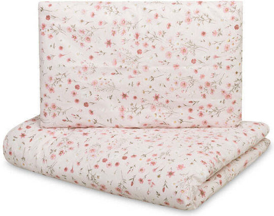 Sensillo Baby-Bettwäsche-Set mit Kissenbezug Rosa 100 × 135 cm