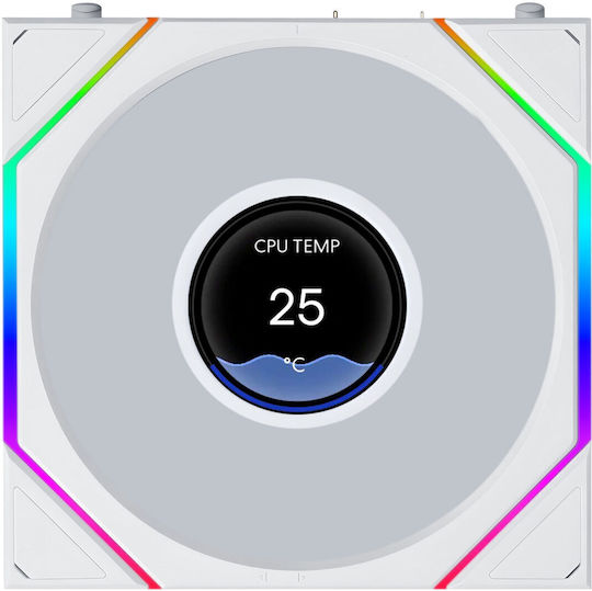 UNI Case Fan 120mm (1900rpm / 66cfm) With White Lighting 3pcs White