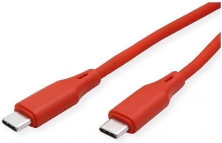 Roline USB 2.0 Kabel Typ C-C Stecker Stecker Silikon 60 W Rot 1 m