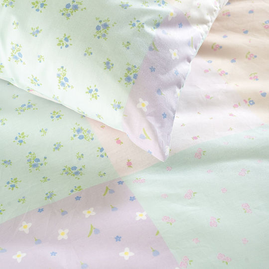 Rythmos Semi-Double Cotton Sheet Set with Elastic Band Multi 160x260cm 3 Pieces