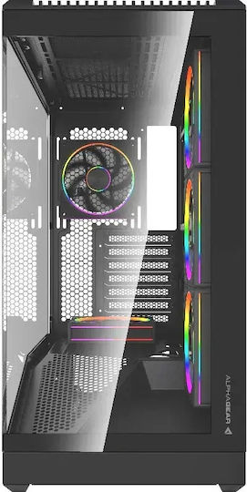 AG-SPECTRE-BK Gaming Midi Tower Computer Case with Side Window Black
