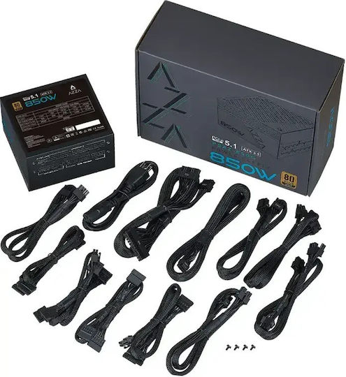 PSAZ-850G 850W Черен Компютърно захранване Пълен модул 80 Plus Gold