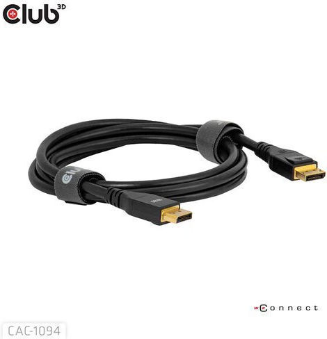 Club3D Cable DisplayPort male - DisplayPort male 2m Μαύρο (CAC-1094)