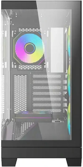 K430 Gaming Midi Tower Computer Case with Side Window Black