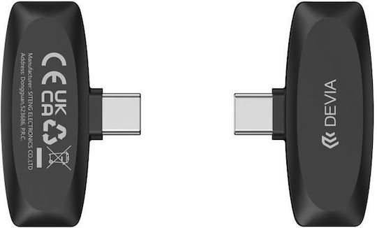 Devia Lite1 Set Microphone with USB Type-C Lapel Clip On for Mobile