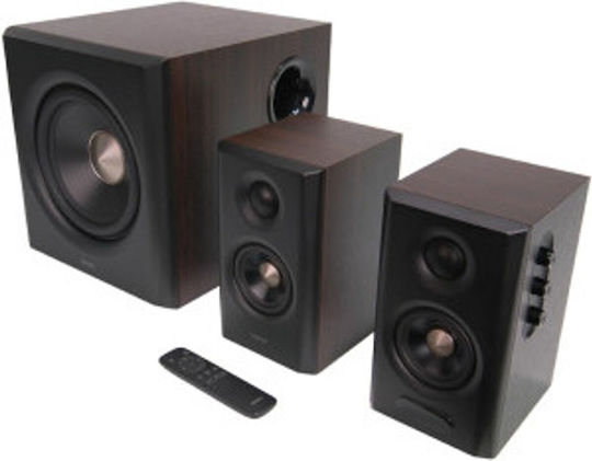 S355DB-BK Computer Speakers 2.1 with Bluetooth and 15W Power Black