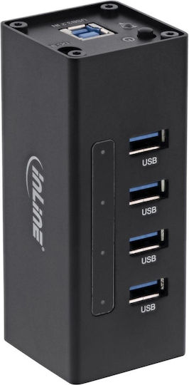 InLine Hub 4 Θυρών USB 3.0 με σύνδεση USB-A