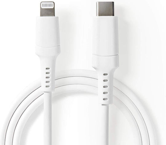 Nedis USB-C to Lightning Cable 60W Λευκό 1m CCGW39650WT10