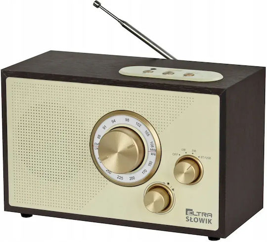 Eltra Retro Επιτραπέζιο Ραδιόφωνο με USB dark brown