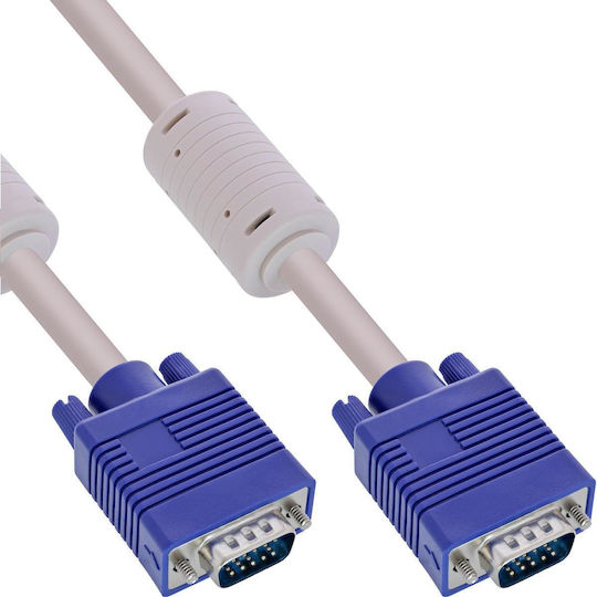 InLine Cablu VGA de sex masculin - VGA de sex masculin Gri 10m (17717)