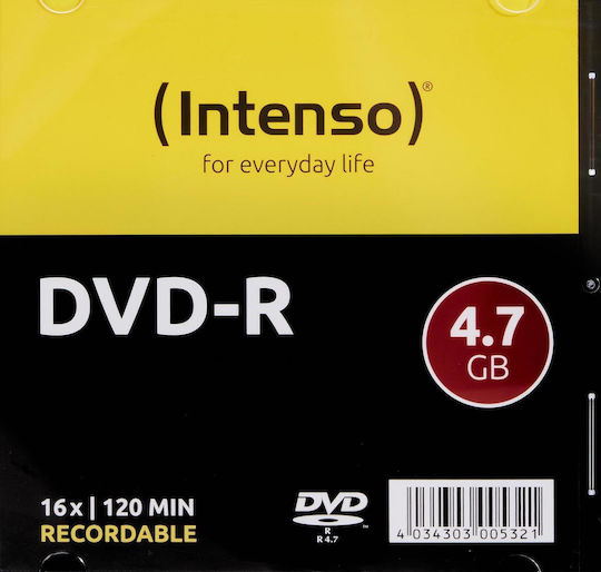 Intenso Εγγράψιμα DVD-R 16x 4.7GB 10τμχ