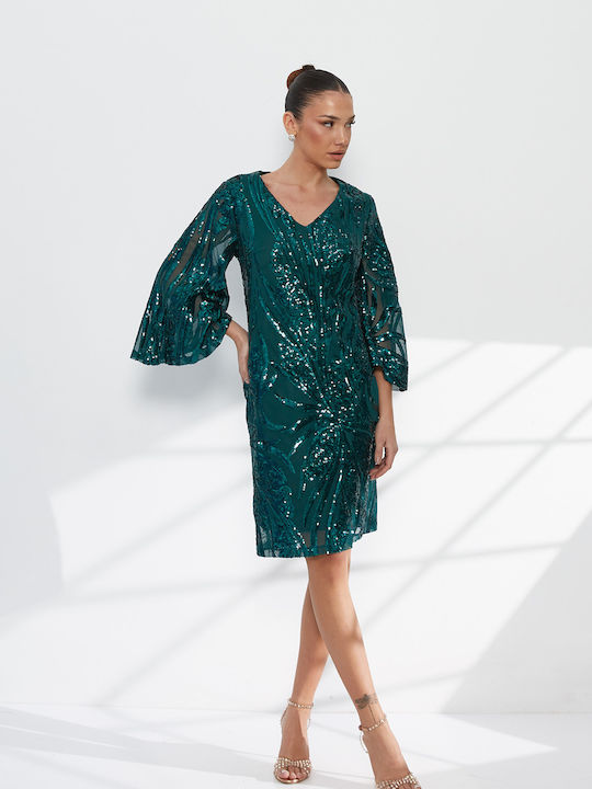 Rochie de Seară Mini Verde