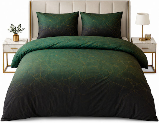 Sleeptime Подредба Пликове За Завивки 200x220см Двойна С 2 Калъфки За Възглавници Зелени