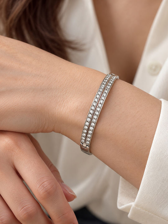 Kingleap Women's Steel Cuff Bracelet Set
