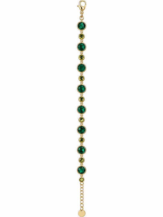 Kingleap Women's Chain Bracelet Made of Gold-Plated Steel