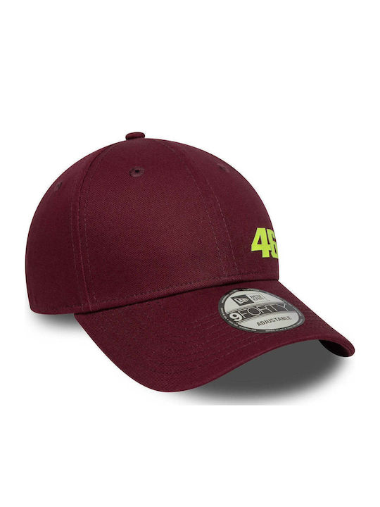 Vr46 9forty Cap Seasonal New Era #46 Burgunderrot
