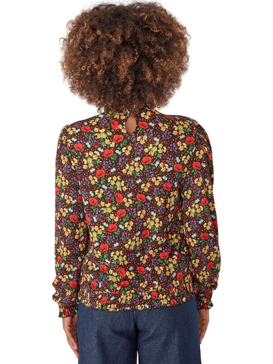 Naf Naf Glam Women's Floral Patterned Blouse M