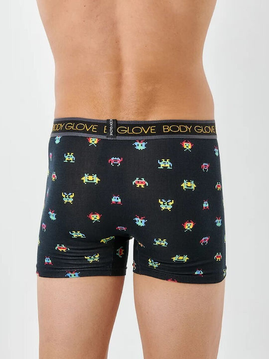 Men's Boxers Black with Patterns 2Pack