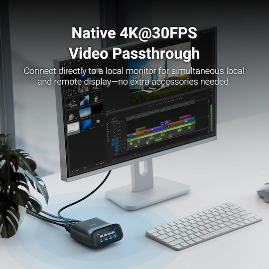Remote Kvm Over Ip Device Gl.inet Comet Pro Gl-rm10 Wi-fi 6 4k@30fps Passthrough Two-way Audio 2.22-inch Touchscreen 32gb Emmc Tailscale Bios Access Self-hosted Black