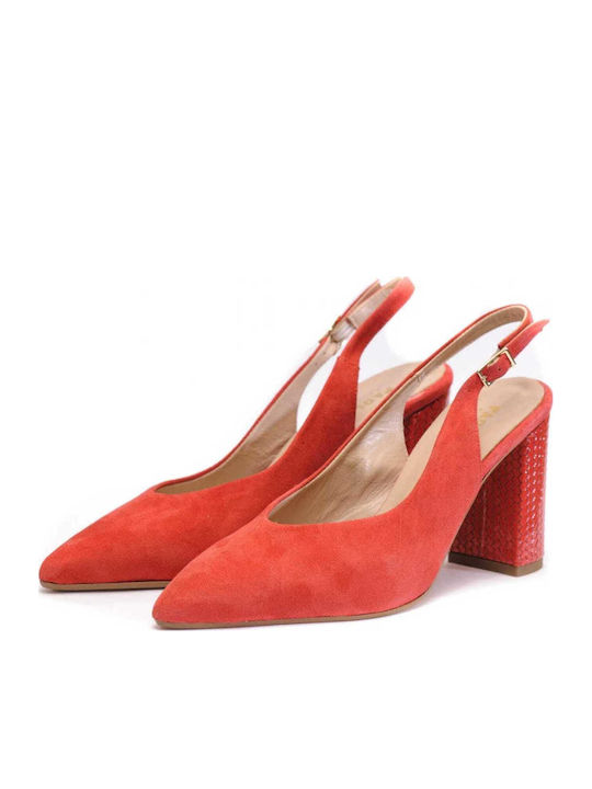 Pumps mit Riemchen Lampone