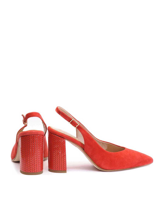 Pumps mit Riemchen Lampone