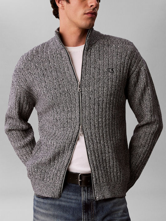 Cardigan bărbătesc tricotat gri