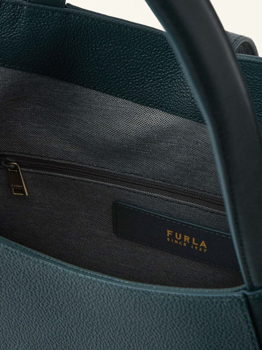 Furla Goccia L Geantă Tote de Damă din Piele Auriu Furla Goccia L Geantă Tote de Damă din Piele Auriu