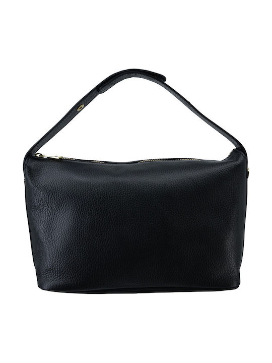 Black Leather Women's Handbag / Shoulder Bag / Crossbody Bag