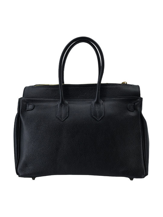 Schwarze Damen-Lederhandtasche