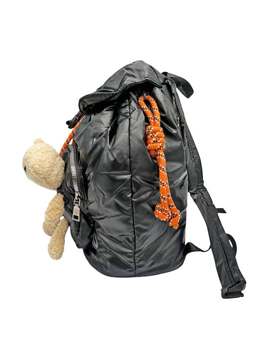 Black Fabric Women's Backpack