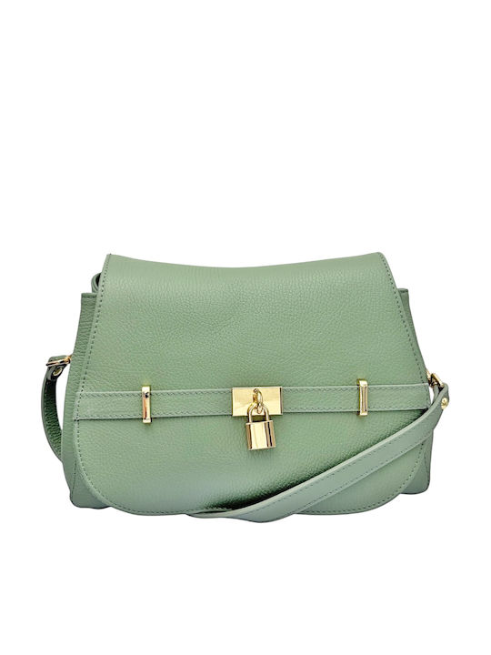Leather Women's Flap Bag Mint