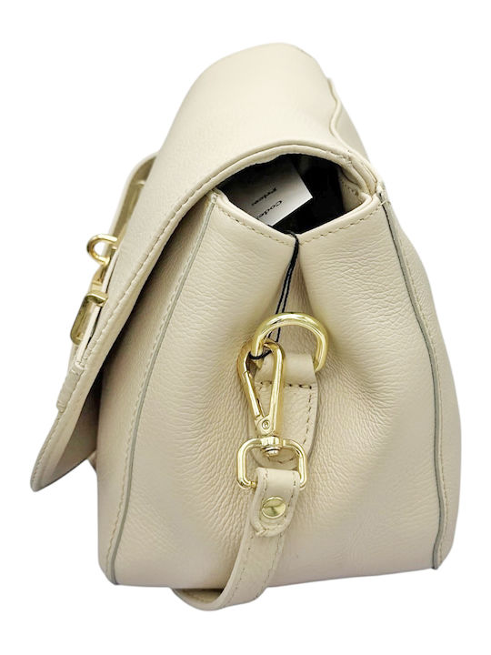 White Leather Women's Flap Bag