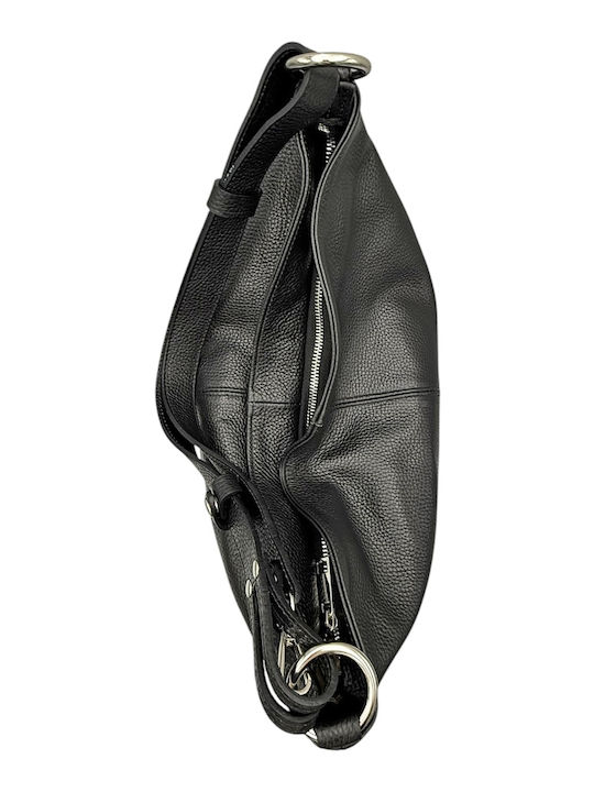 Black Leather Women's Hobo Bag