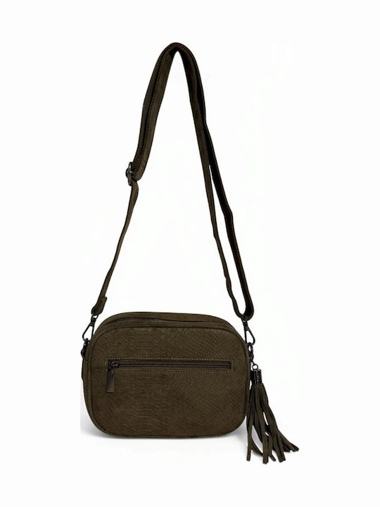 Amelia Women's Crossbody Bag Croco Olive